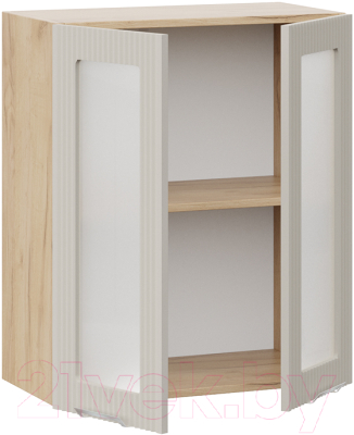Шкаф навесной для кухни ТриЯ Кимберли 1В6С (дуб крафт золотой/крем)