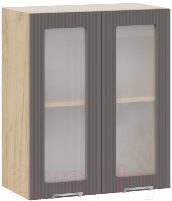 Шкаф навесной для кухни ТриЯ Кимберли 1В6С (дуб крафт золотой/муссон) - фото