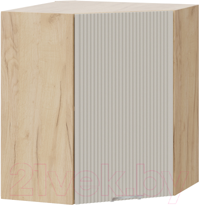 Шкаф навесной для кухни ТриЯ Кимберли 1В6У (дуб крафт золотой/крем) - фото