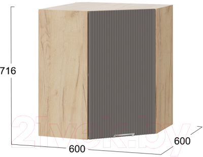 Шкаф навесной для кухни ТриЯ Кимберли 1В6У (дуб крафт золотой/муссон)