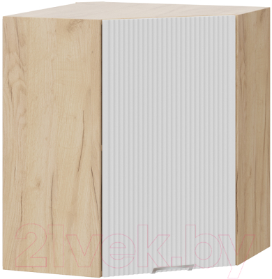 Шкаф навесной для кухни ТриЯ Кимберли 1В6У (дуб крафт золотой/сноу) - фото