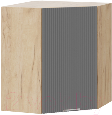 Шкаф навесной для кухни ТриЯ Кимберли 1В6У (дуб крафт золотой/титан) - фото