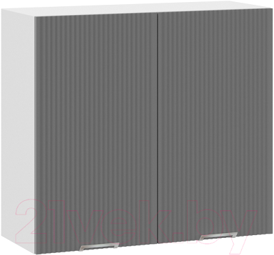 Шкаф навесной для кухни ТриЯ Кимберли 1В8 (белый/титан) - фото