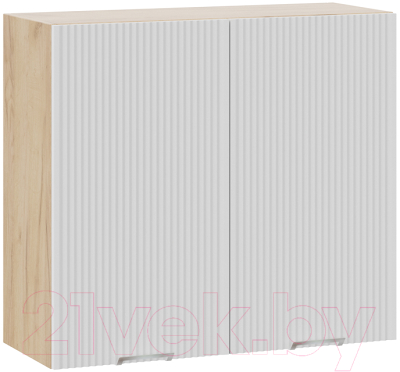 Шкаф навесной для кухни ТриЯ Кимберли 1В8 (дуб крафт золотой/сноу) - фото