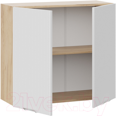 Шкаф навесной для кухни ТриЯ Кимберли 1В8 (дуб крафт золотой/сноу)