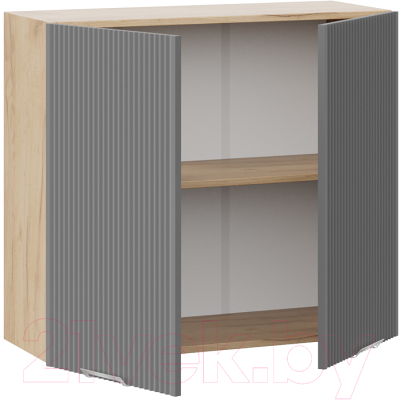 Шкаф навесной для кухни ТриЯ Кимберли 1В8 (дуб крафт золотой/титан)