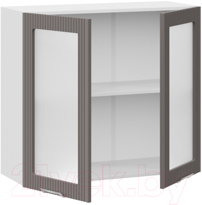 Шкаф навесной для кухни ТриЯ Кимберли 1В8С (белый/муссон)