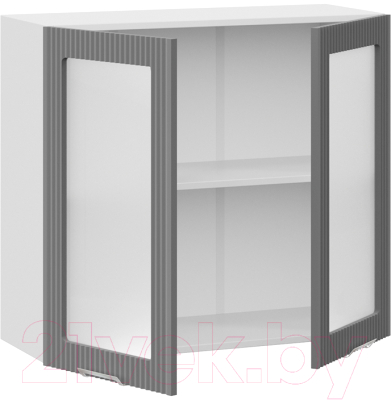 Шкаф навесной для кухни ТриЯ Кимберли 1В8С (белый/титан)
