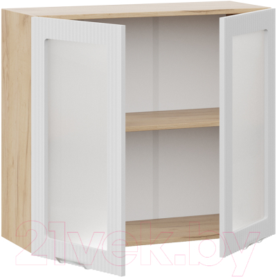 Шкаф навесной для кухни ТриЯ Кимберли 1В8С (дуб крафт золотой/сноу)