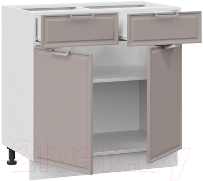 Шкаф-стол кухонный ТриЯ Белладжио 1Н8Я1 (белый/софт капучино)
