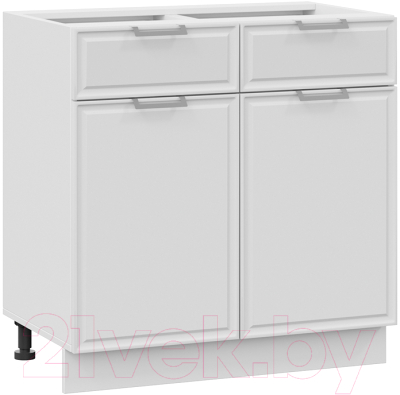 Шкаф-стол кухонный ТриЯ Белладжио 1Н8Я1 (белый/фон белый) - фото