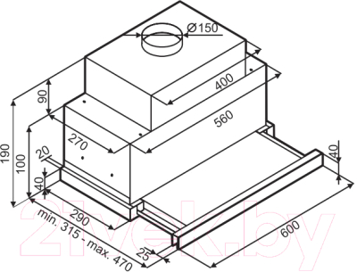 Вытяжка телескопическая Maunfeld Galaxy 60