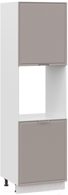 Шкаф-пенал кухонный ТриЯ Белладжио 1П6 (белый/софт капучино) - фото