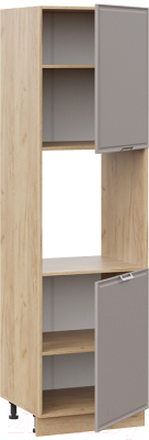 Шкаф-пенал кухонный ТриЯ Белладжио 1П6 (дуб крафт золотой/софт капучино)