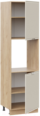 Шкаф-пенал кухонный ТриЯ Белладжио 1П6 (дуб крафт золотой/софт панакота)