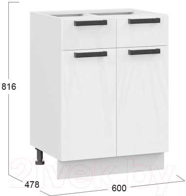 Шкаф-стол кухонный ТриЯ Детройт 1Н6Я1 исп.2