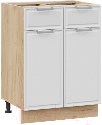 Шкаф-стол кухонный ТриЯ Белладжио 1Н6Я1 (дуб крафт золотой/фон белый) - фото