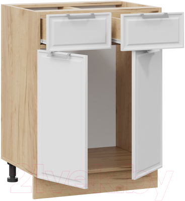 Шкаф-стол кухонный ТриЯ Белладжио 1Н6Я1 (дуб крафт золотой/фон белый)