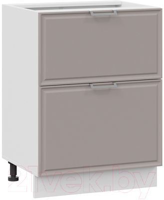 Шкаф-стол кухонный ТриЯ Белладжио 1Н6Я2 (белый/софт капучино) - фото