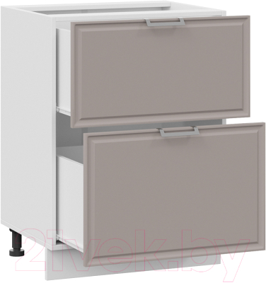 Шкаф-стол кухонный ТриЯ Белладжио 1Н6Я2 (белый/софт капучино)