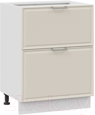 Шкаф-стол кухонный ТриЯ Белладжио 1Н6Я2 (белый/софт панакота) - фото