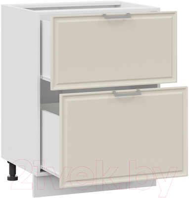 Шкаф-стол кухонный ТриЯ Белладжио 1Н6Я2 (белый/софт панакота)