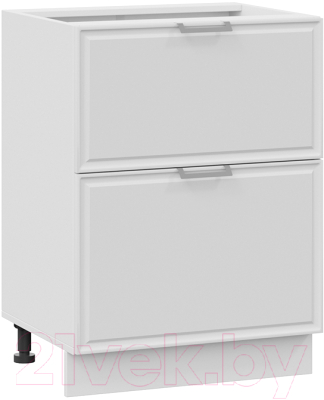 Шкаф-стол кухонный ТриЯ Белладжио 1Н6Я2 (белый/фон белый) - фото