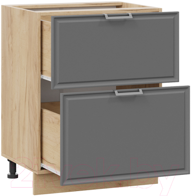 Шкаф-стол кухонный ТриЯ Белладжио 1Н6Я2 (дуб крафт золотой/софт графит)