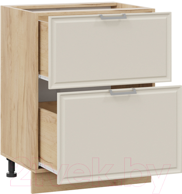 Шкаф-стол кухонный ТриЯ Белладжио 1Н6Я2 (дуб крафт золотой/софт панакота)