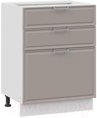 Шкаф-стол кухонный ТриЯ Белладжио 1Н6Я3 (белый/софт капучино) - фото