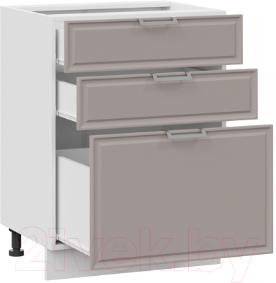 Шкаф-стол кухонный ТриЯ Белладжио 1Н6Я3 (белый/софт капучино)