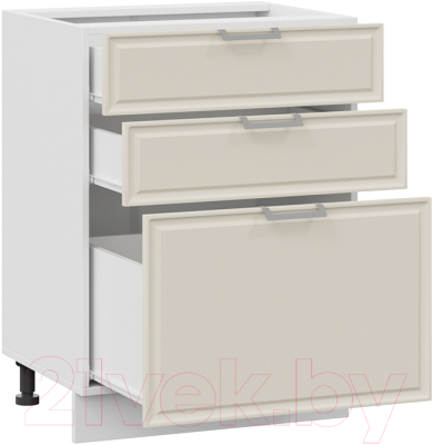Шкаф-стол кухонный ТриЯ Белладжио 1Н6Я3 (белый/софт панакота)