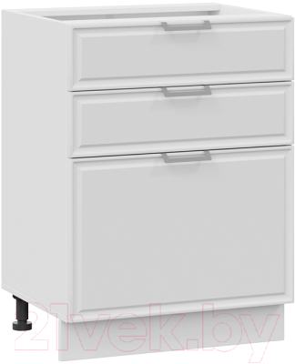 Шкаф-стол кухонный ТриЯ Белладжио 1Н6Я3 (белый/фон белый) - фото