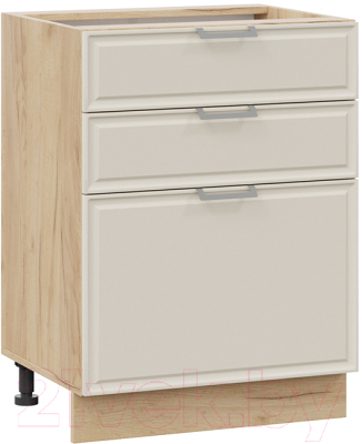 Шкаф-стол кухонный ТриЯ Белладжио 1Н6Я3 (дуб крафт золотой/софт панакота) - фото