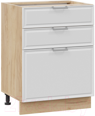 Шкаф-стол кухонный ТриЯ Белладжио 1Н6Я3 (дуб крафт золотой/фон белый) - фото