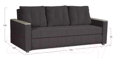 Диван Асмана Камертон Декор 2.0 (Oskar Taupe)