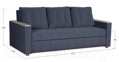 Диван Асмана Камертон Декор 2.0 (Oskar Stone)