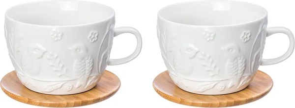 Набор для чая/кофе Elan Gallery Птички на ветке / 540217_2 - фото