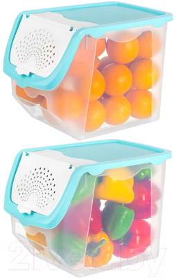 Набор контейнеров El Casa 640137_2 (бирюзовый)