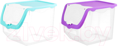 Набор контейнеров El Casa 640137-2 (бирюзовый/фиолетовый) - фото