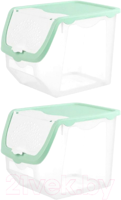 Набор контейнеров El Casa 640185_2 (фисташковый) - фото