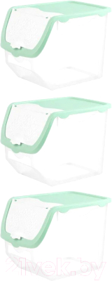 Набор контейнеров El Casa 640185_3 (фисташковый) - фото