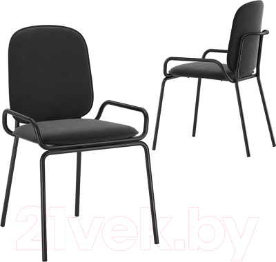 Стул Latitude Ror Double Frame / RORCH2FRBKVLRBK (черный)