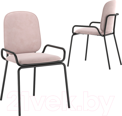 Стул Latitude Ror Double Frame / RORCH2FRBKVLRPK (черный/розовый)