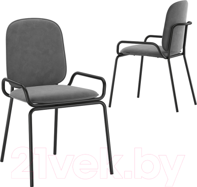 Стул Latitude Ror Double Frame / RORCH2FRBKVLRGR (черный/серый)