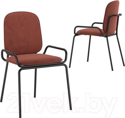 Стул Latitude Ror Double Frame / RORCH2FRBKVLRDRD (черный/темно-красный)