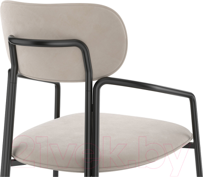 Стул Latitude Ror Round / RORCHRBKVLRBG (черный/бежевый)