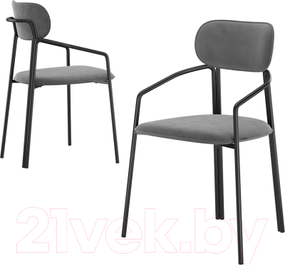 Стул Latitude Ror Round / RORCHRBKVLRGR (черный/серый)