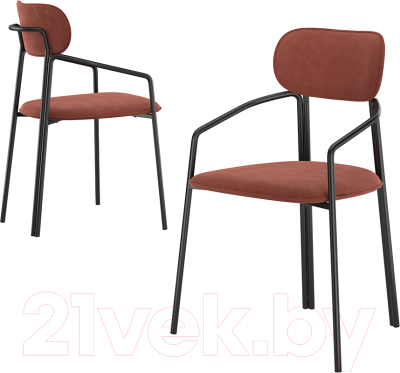 Стул Latitude Ror Round / RORCHRBKVLRDRD (черный/темно-красный)