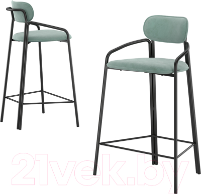 Стул барный Latitude Ror Round / RORBSCHRBKVLRLBLGRN (черный/светло-бирюзовый)